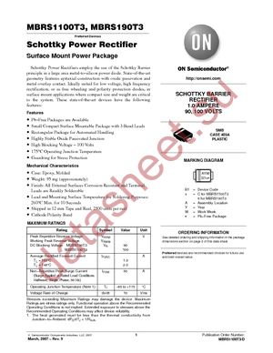 MBRS190T3G datasheet  